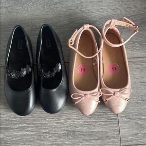 Black and Pink Kids Shoes Set